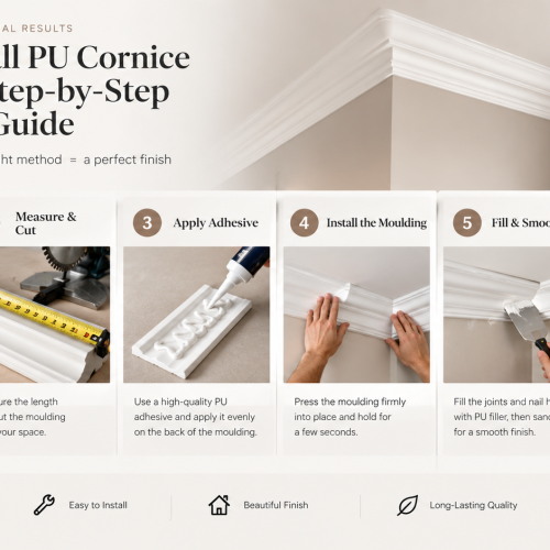 How to Install PU Cornice Moulding: Step-by-Step Contractor Guide