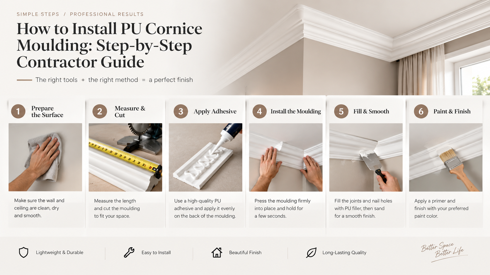 how to install crown molding