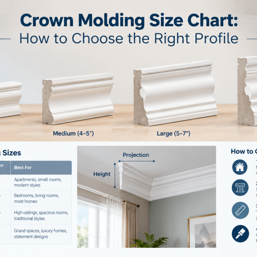 Crown Molding Size Chart: How to Choose the Right Profile